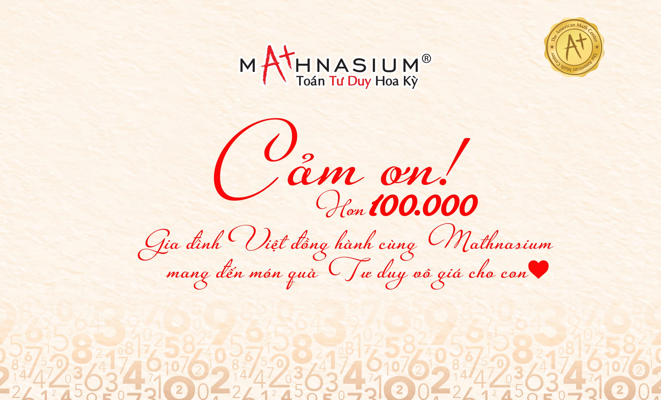 Mathnasium Việt Nam tri ân 100.000 gia đình Việt