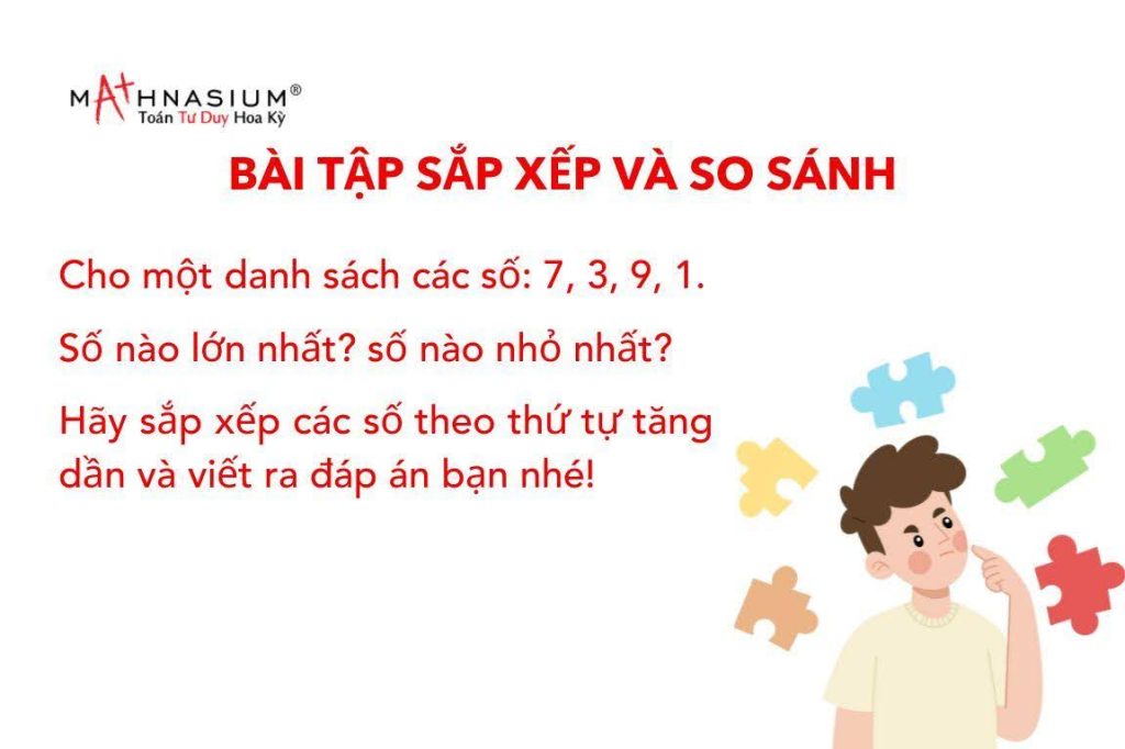 Bài tập toán tư duy lớp 1 - sắp xếp và so sánh